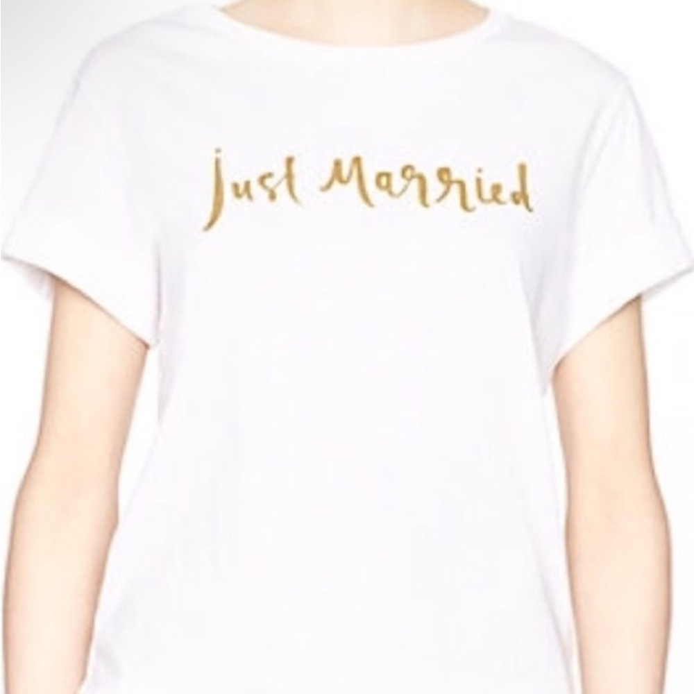 Kate Spade Just Married White Shirt